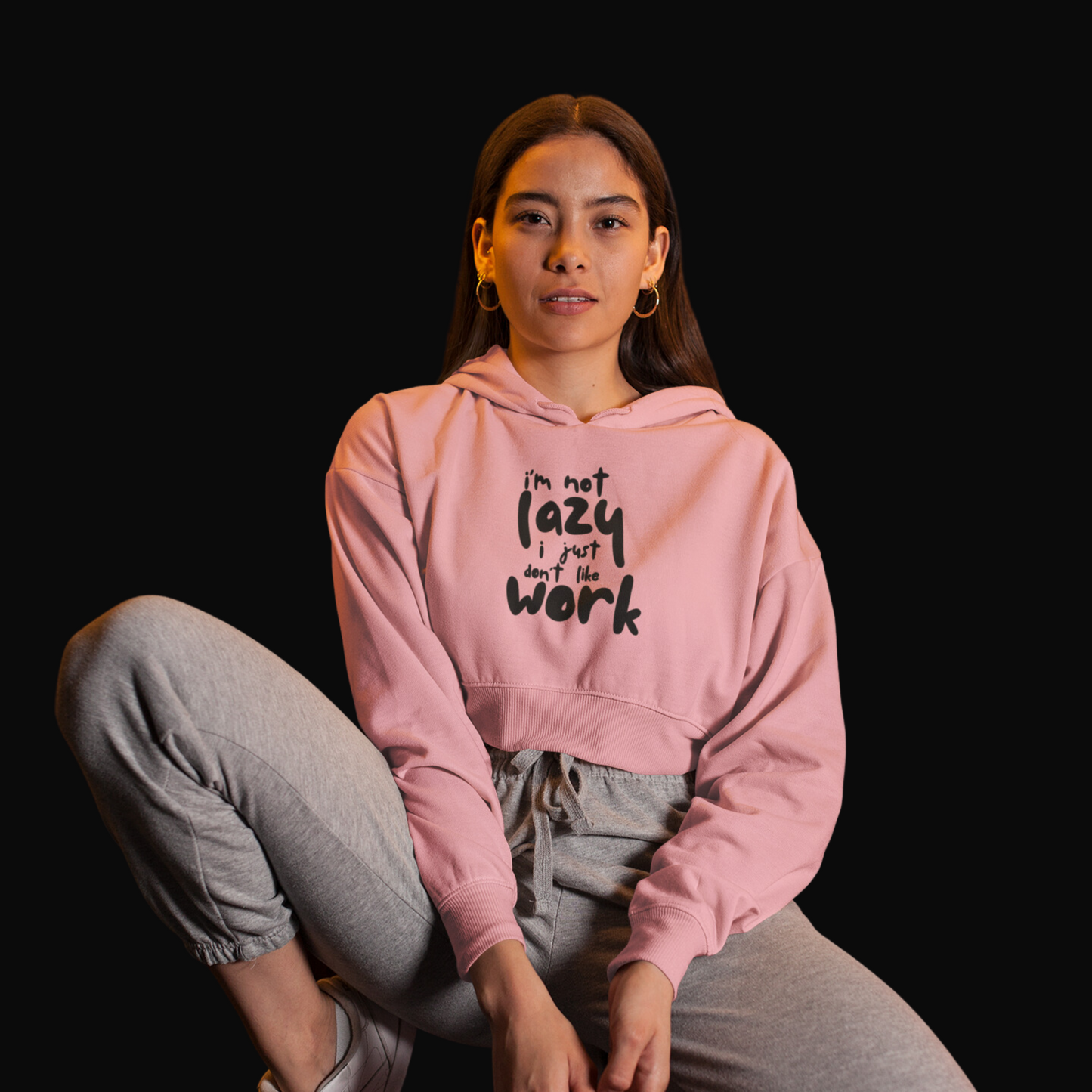 Casual Solid Crop Hoodie Soft Fleece Crop Hoodie for Girls - Baby Pink, Yellow