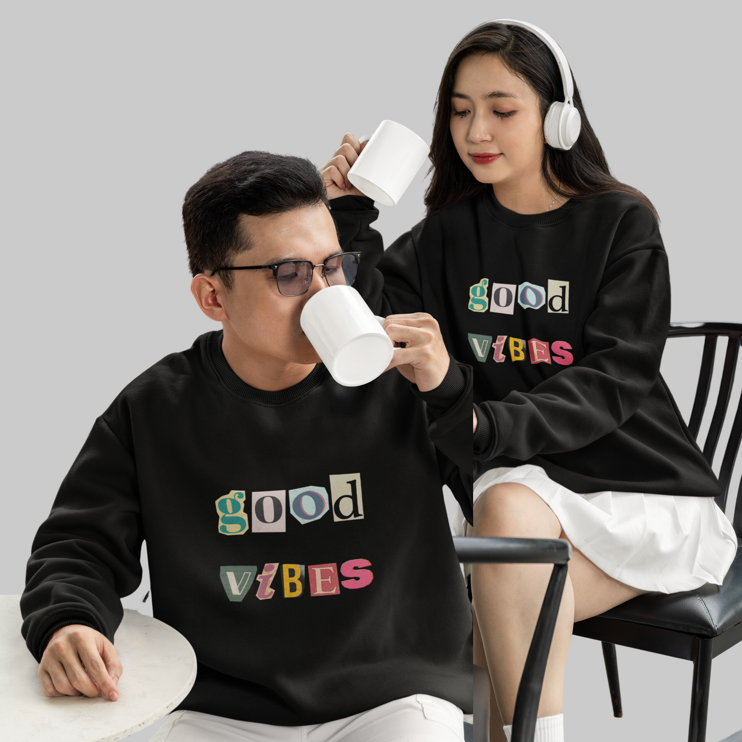 Boldfit Hoodies for Unisex Stylish Sweatshirt for Unisex Winter Wear for Unisex Solid Sweatshirts - Black, NavyBlue
