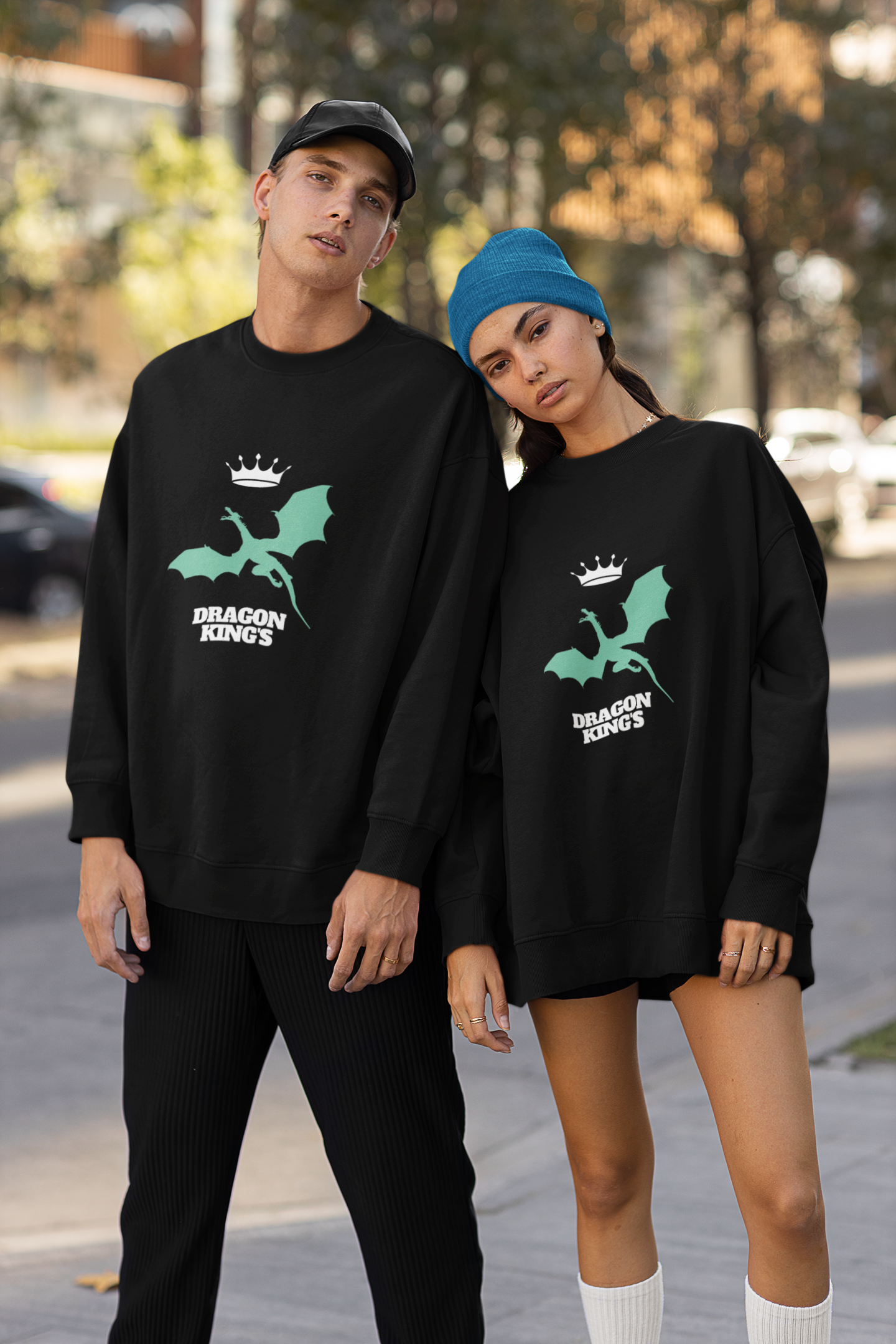 Stylish Oversized Unisex Sweatshirt || Printed Sweatshirt || Drop Shoulder Sweatshirts - Black