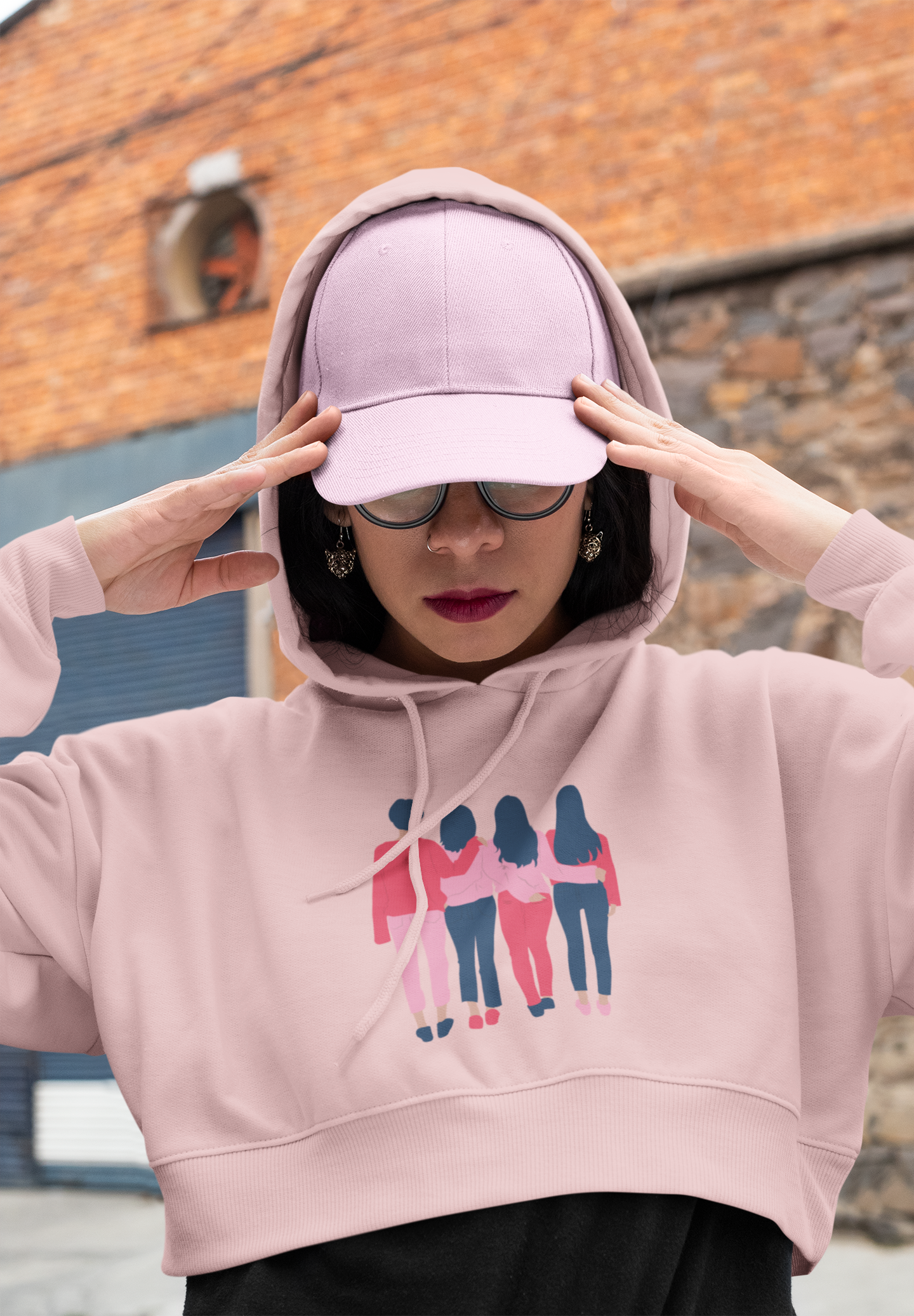 Friends Crop Hoodie