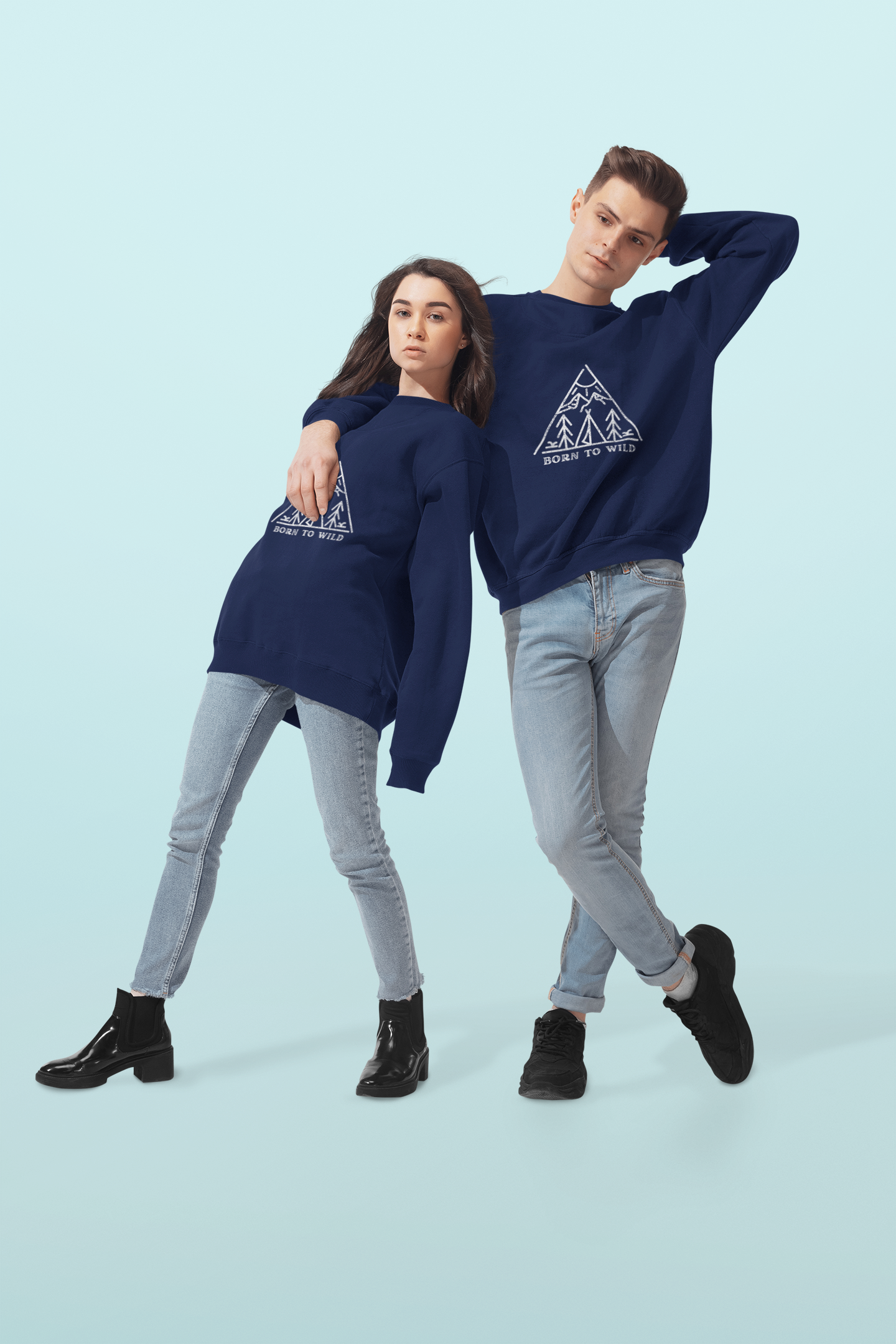 Unisex Oversized Sweatshirt - Black, NavyBlue