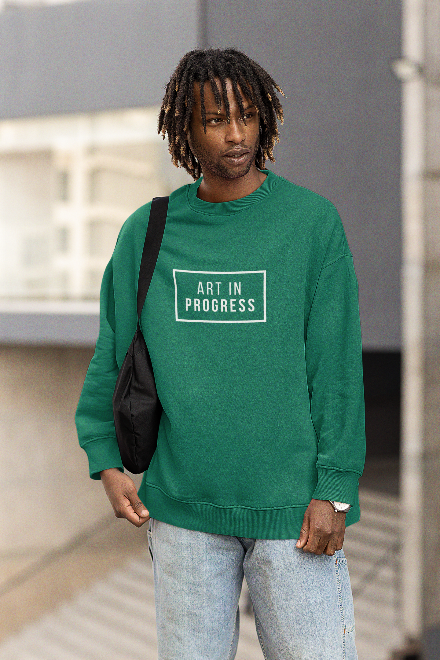 Solid Oversized Unisex Sweatshirt - Black, NavyBlue, Green