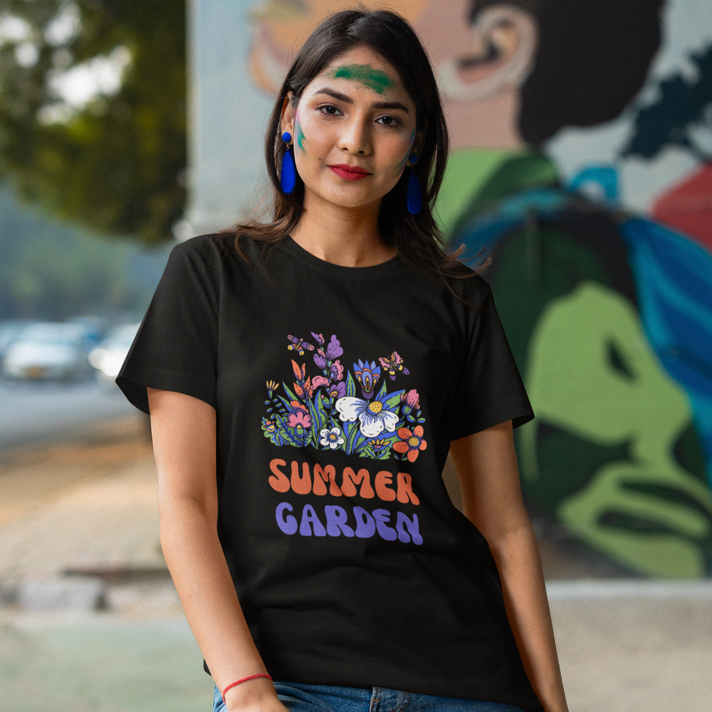 Women Graphic Print Round Neck Cotton Blend Multicolor T-Shirt - Black, Yellow, White, NavyBlue, Beige, Lavender, Grey Melange, Maroon