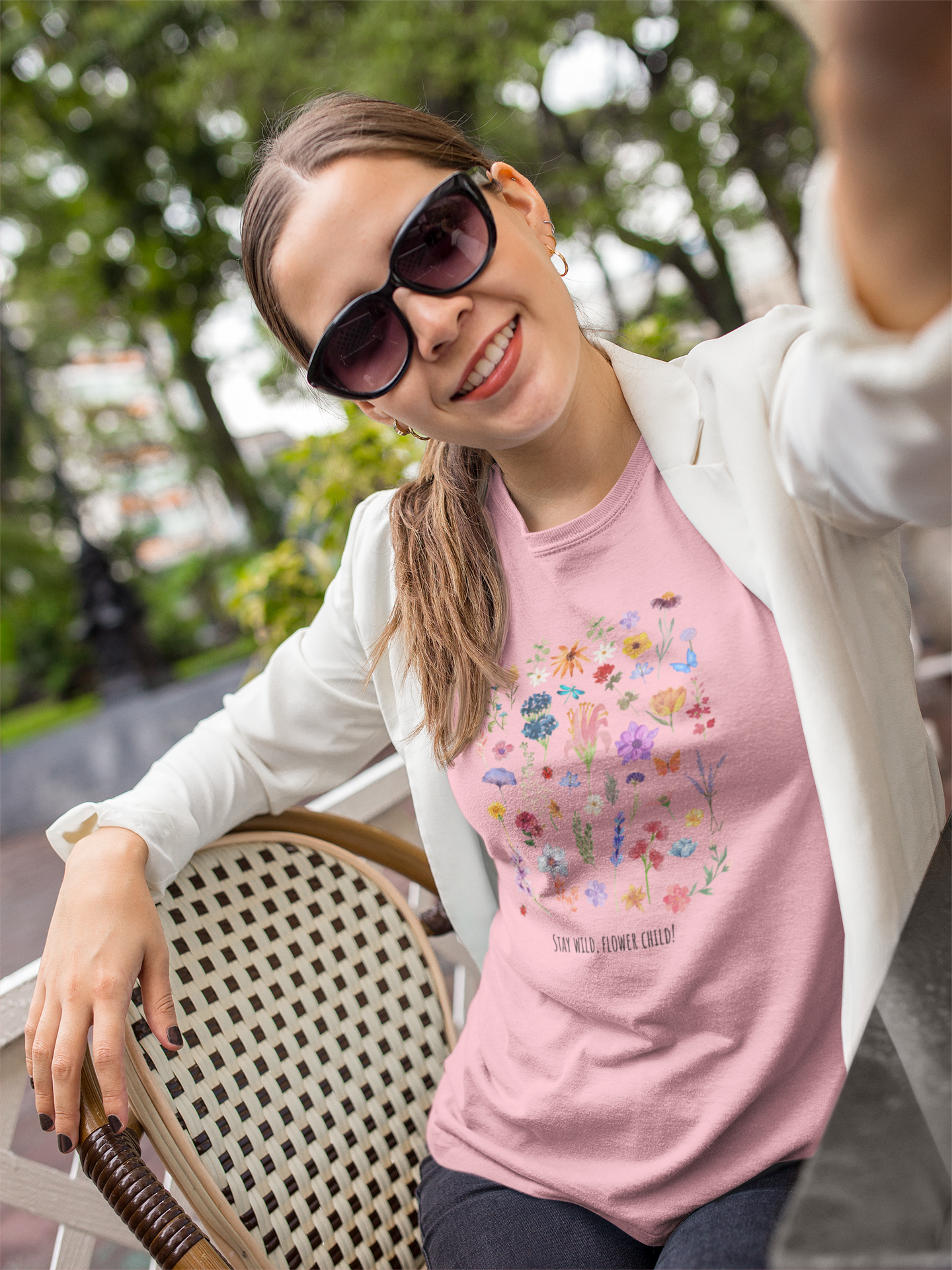 Women Half Sleeve Cotton T-Shirt White - Floral design - Grey, Beige, Lavender, Yellow, White, New Yellow, BabyPink