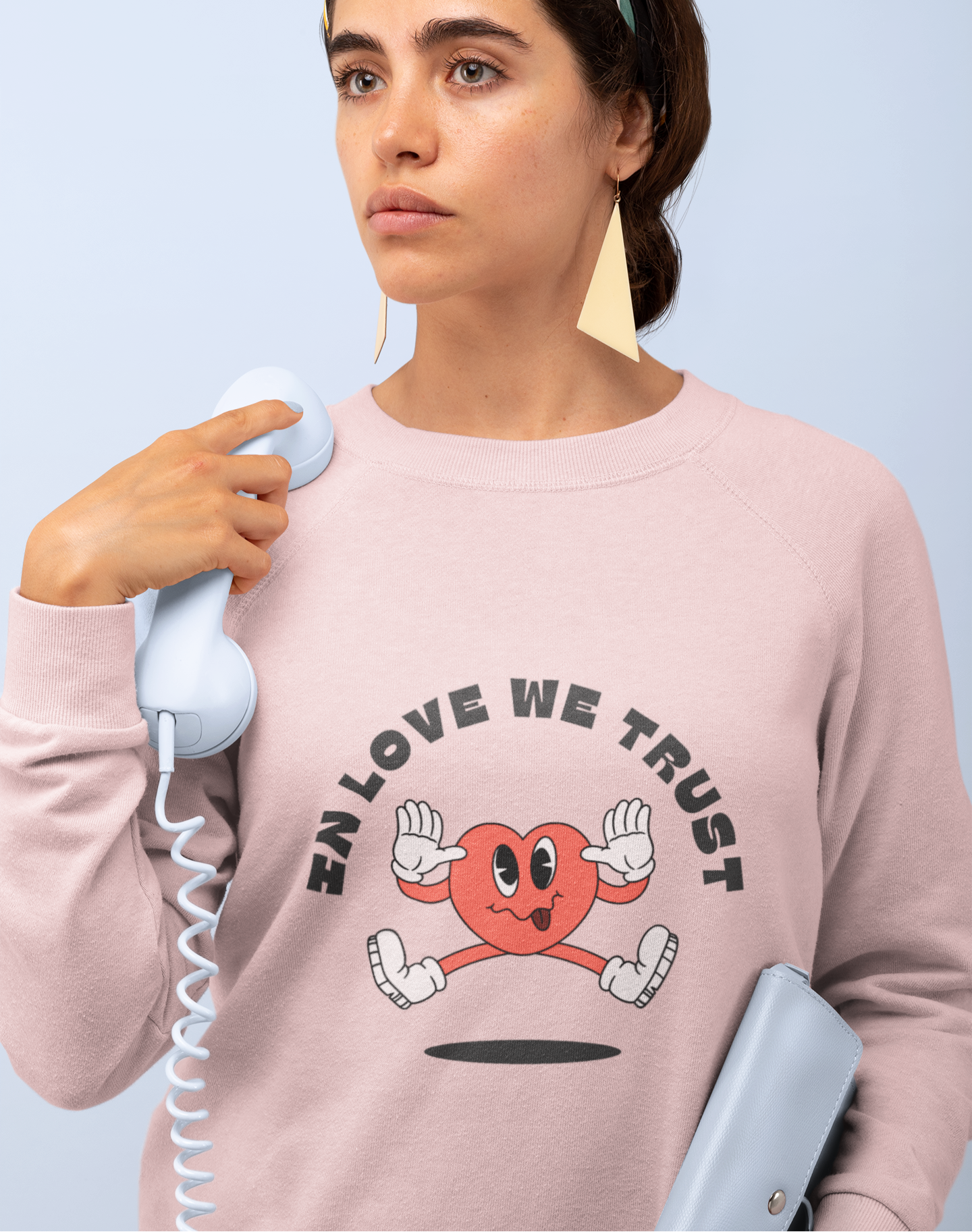 Self Love Oversized Heavyweight Sweatshirt - White, Pink, Lavender