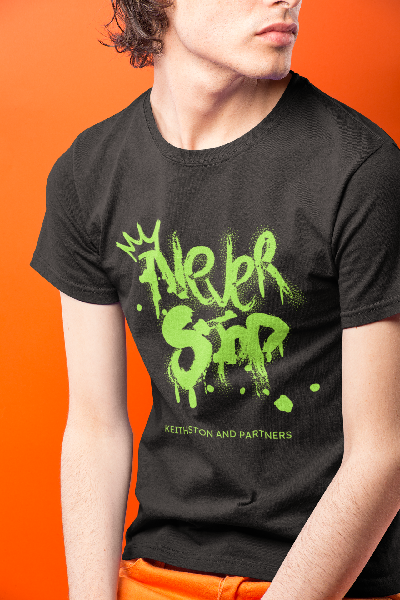 Men's Black Lost Mountains Graphic Printed T-shirt - Black, Green