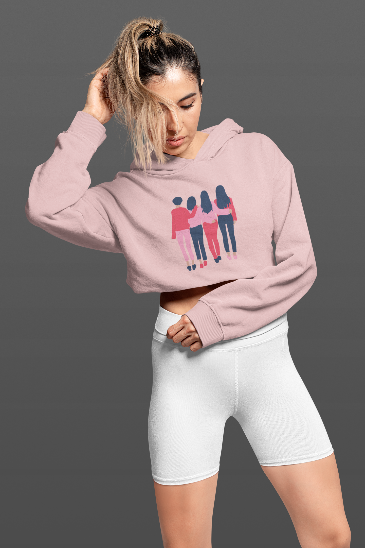 Friends Crop Hoodie