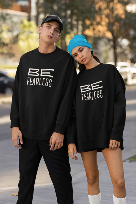 Oversized Round Neck Unisex Sweatshirt - Black, NavyBlue