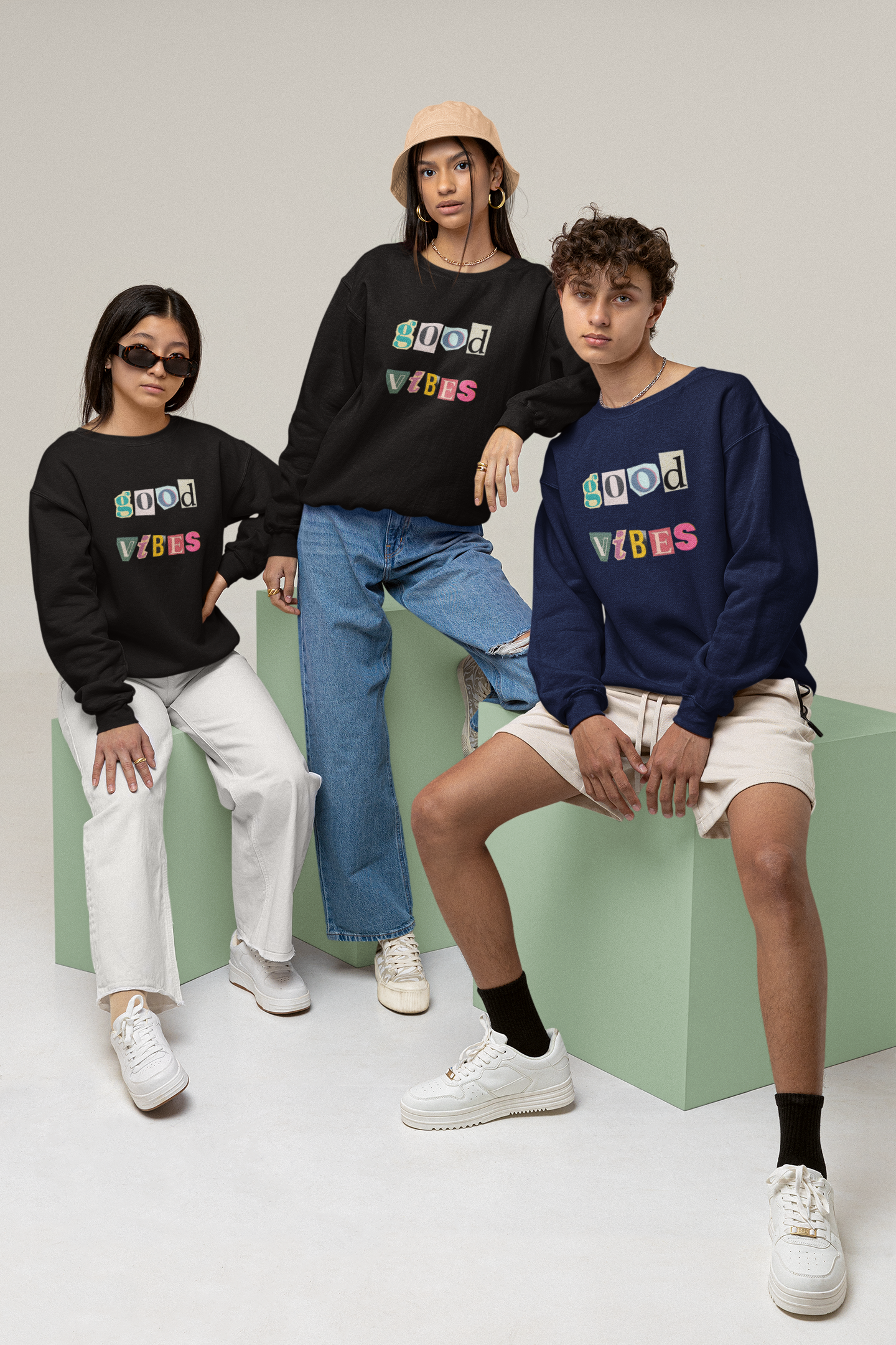 Boldfit Hoodies for Unisex Stylish Sweatshirt for Unisex Winter Wear for Unisex Solid Sweatshirts - Black, NavyBlue