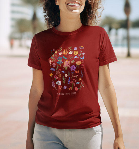 Half Sleeve Cotton Boyfriend T-shirt with Round Neck - Black, Maroon, NavyBlue