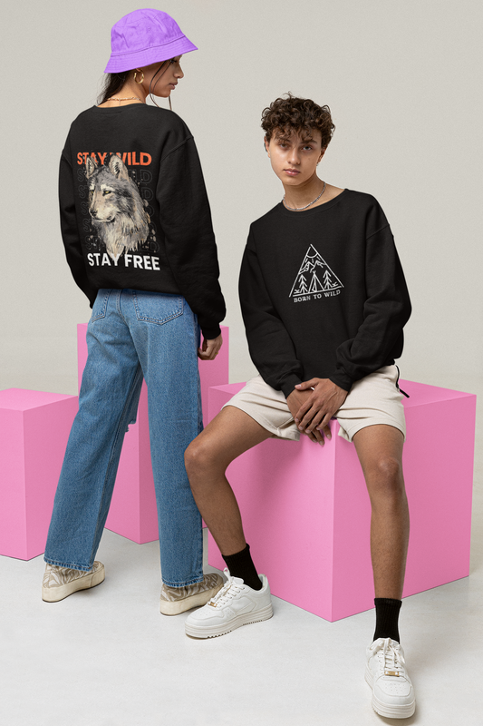 Unisex Oversized Sweatshirt - Black, NavyBlue