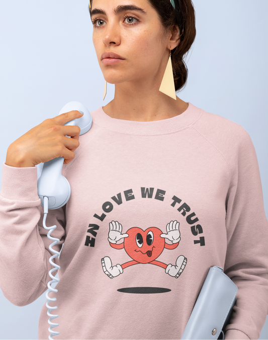 Self Love Oversized Heavyweight Sweatshirt - White, Pink, Lavender