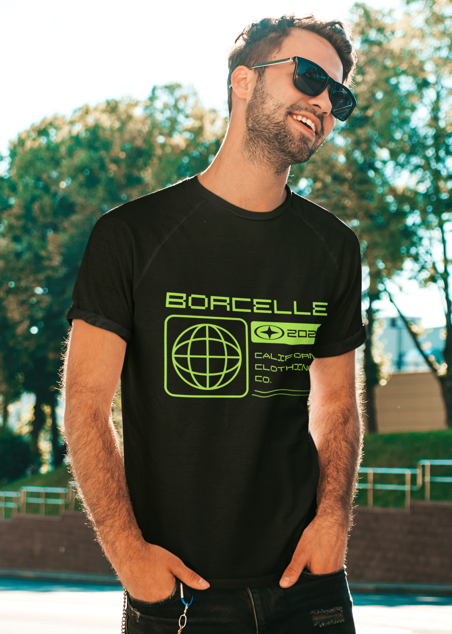 Men's Cotton Half Sleeve T-Shirt - Black, Green