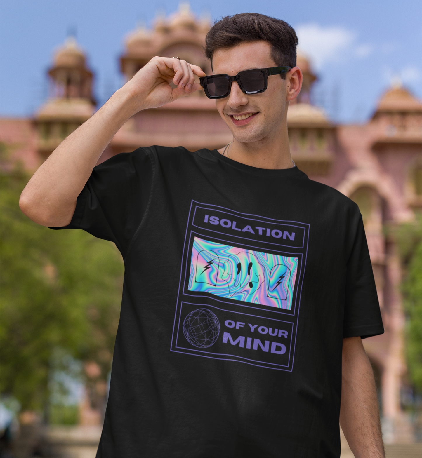 Men Regular Fit Crew-Neck T-Shirt Black For Men